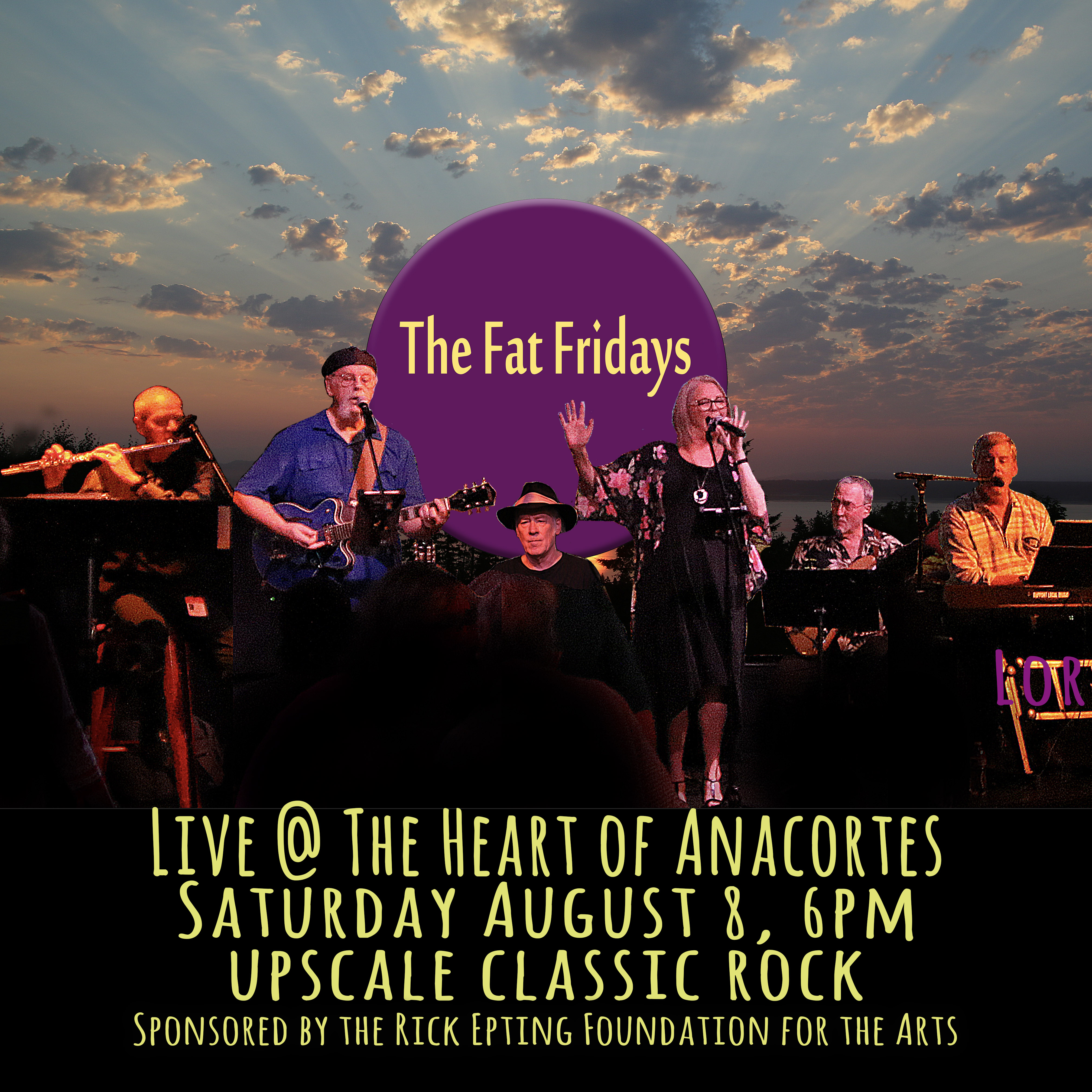 The Fat Fridays band plays the Heart of Anacortes 8-8-2026